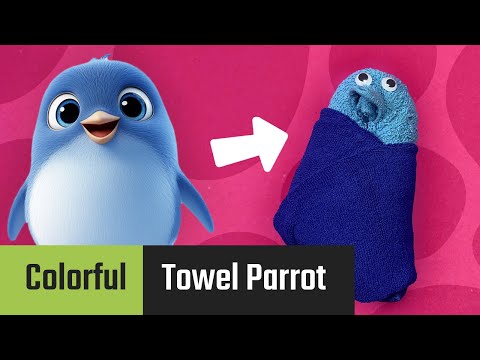 Preview image: Bird baby folding from towel: Easy step-by-step guide with photos and video