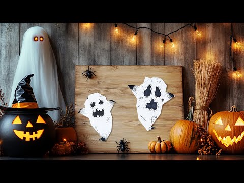 Forh&aring;ndsvisningsbillede: Origami sp&oslash;gelser til Halloween: Enkel vejledning med video og fotos