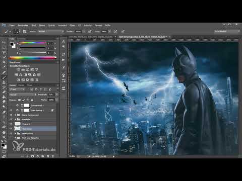 La voie de l'art dans Photoshop : De l'idée à l'image finie - Chauves-souris en arrière-plan