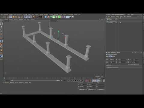Cinema 4D-tutorial "Underground": 1.6 Extrudieren Translated to Danish: Cinema 4D-tutorial "Underground": 1.6 Extrudere