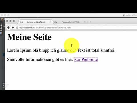 Basics HTML, CSS and JavaScript - 10 External links and targets