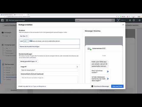 Kundehenvendelse på internettet: 7.2 | Oprette en messenger-annonceringstrin-for-trin.