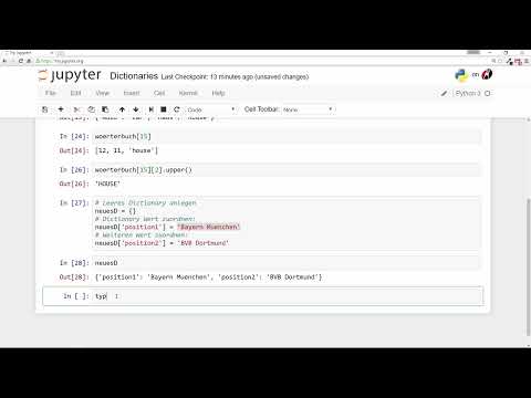 Python-ohjelmointi aloittelijoille - 13 Sanakirjaa
