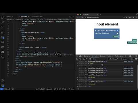 Creating web forms: 4.2 | Using checkbox in JS