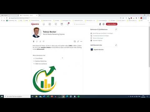 Digital marknadsföring med Quora: 2.3 | Skapa kontobeskrivning