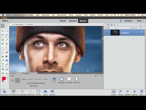Photoshop Elements: 3.8 | Zoome- og h&aring;ndverkt&oslash;y