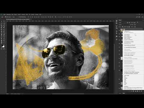 Creatieve portretbewerking in Photoshop: compositie "De zonnebril" - 4 schetsen en laatste stappen