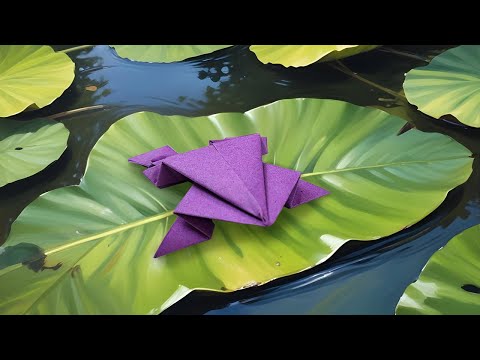 Forh&aring;ndsvisningsbillede: Hoppende origami-fr&oslash; (origamigren) : vejledning med billeder og video
