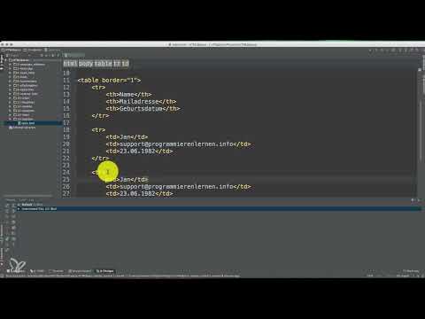 Basics HTML, CSS and JavaScript - 16 Using tables