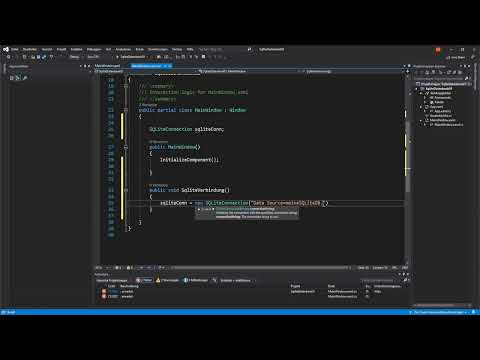 Programmation C#: 14.3 | Établir une connexion à la base de données SQLite (y compris le Connectionstring)