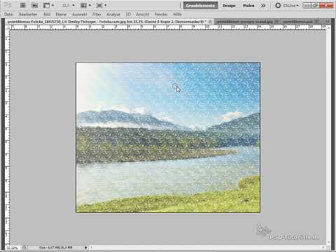 Pointillisme - digitale maleeffekter i punktstil