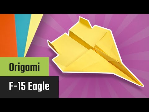 Vorschaubild: Origami F-15 Eagle - Faltanleitung mit Video und Fotos