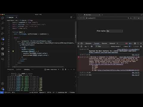 Skapa webbformul&auml;r: 6.10 | Inputelement i React