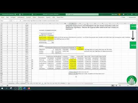 Statistik in Excel am Fallbeispiel einer Umfrage: 2.6 Regressionsanalyse