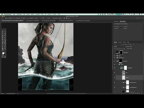 Opret plakat i stil med Tomb Raider - Fotograferings- og Photoshop-tutorial: 12 undervands finpudsninger.
