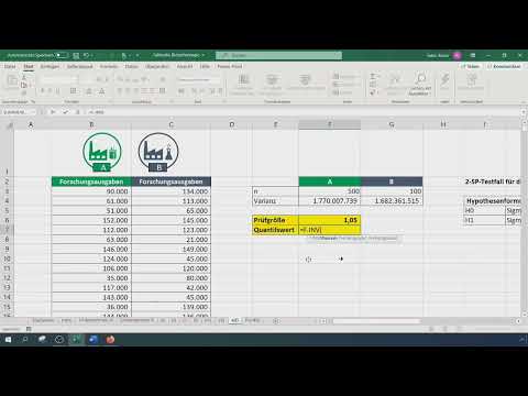 Statistik med Excel: 4.8 Tvåstickprov-F-test i Excel.