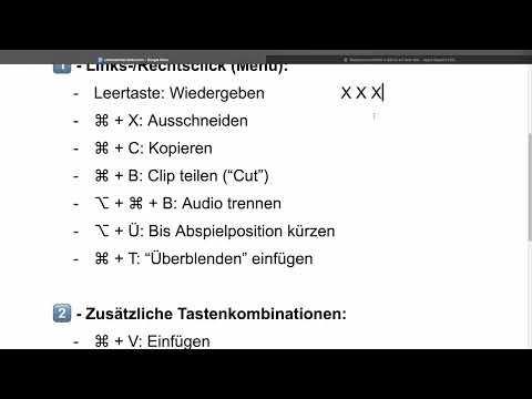 iMovie-Tutorial: 4.3 | Panoramica sui principali scorciatoie
