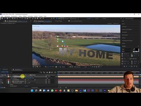 After Effects dersi: 9.3 | Drone çekiminde metin yerleştirmek: Işık ve gölge odasında (uygulama örneği)