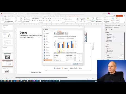 PowerPoint-kursus: 9,9 | Øvelse: Oprettelse af diagram med sekundær-akse (diagram med 2 akser)