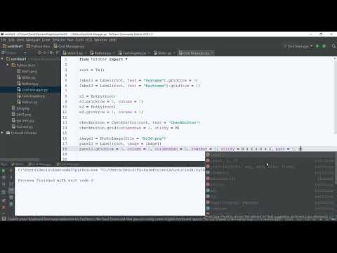 Python-ohjelmointi aloittelijoille - 63 Tkinter Grid-Geometry-Manager
