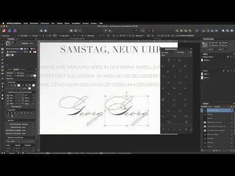 Tutorial básico de Affinity Publisher: 11 | Uso de glifos
