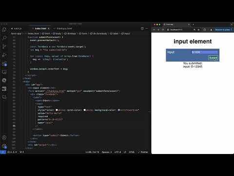 Creating web forms: 3.7 | Attributes: pattern and required