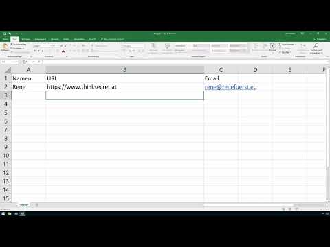 Excel training for more efficiency in the office: Calendar, organization chart & Co - 2.7 Prevent automatic hyperlinks