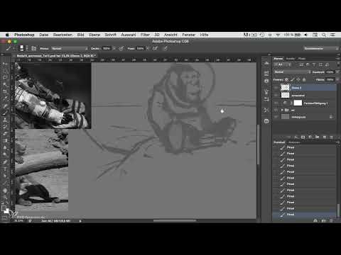 Character painting in Photoshop - Module 4.3 Revising a sketch