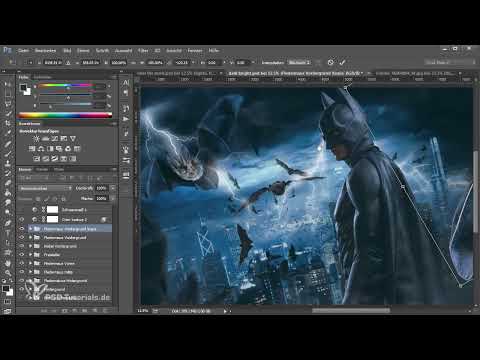 Kunstens vej i Photoshop: Fra ideen til det færdige billede - Flagermus i forgrunden