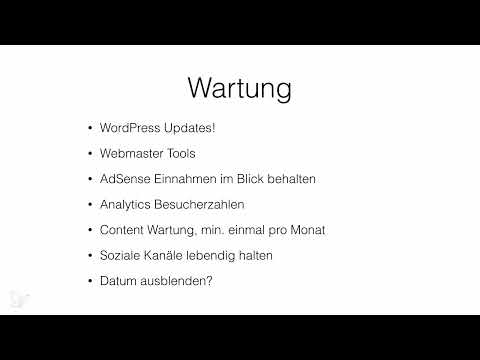 Earning money with the AdSense formula - 9.3 Further maintenance
