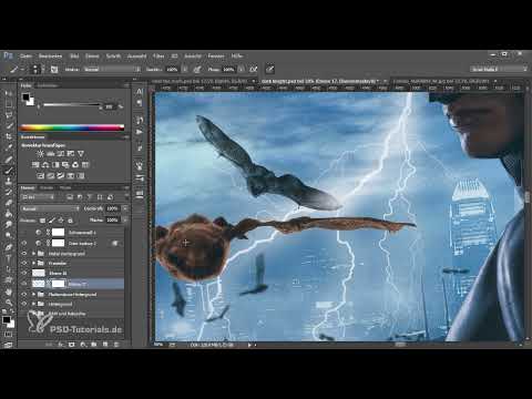 El camino del arte en Photoshop: de la idea a la imagen acabada - Murci&eacute;lagos en el centro