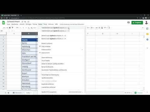 Google Sheets - opetusohjelma: 3.5 tietojen suodattaminen ja lajittelu