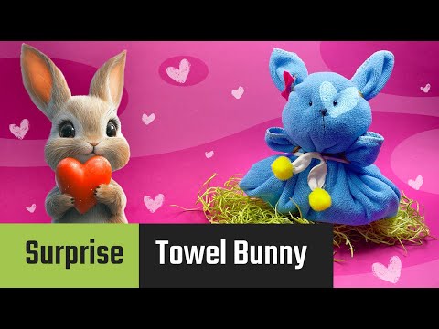 Preview image: Towel rabbit folding: Simple instructions with photos and video