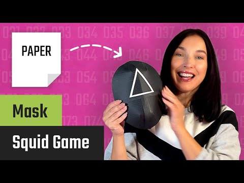Forh&aring;ndsvisningsbillede: Squid Game maske af papir: vejledning med video & fotos