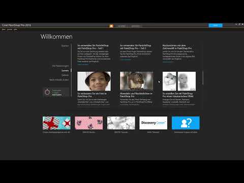 Corel PaintShop Pro-Tutorial: 1.2 | Velkomstvinduet