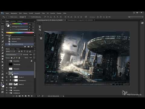 Sinema 4D, Photoshop ile buluşuyor: II - 4.6. Son görünümü ayar katmanları kullanarak oluşturma.