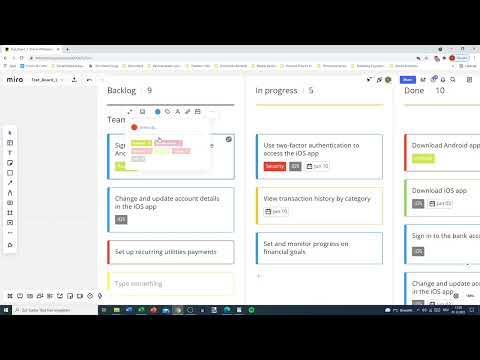 Miro-Tutorial: 5.2 | Projet d'exemple - workflows agiles
