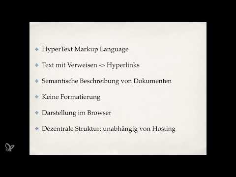 Grundlagen HTML, CSS und JavaScript &ndash; 02 Was ist HTML?