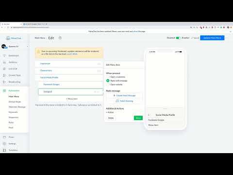 Acquisizione clienti su internet: 12.12 | Creare menu