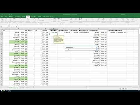 Excel training for more efficiency in the office: Calendar, organization chart & Co - 5.2 Help texts for cells