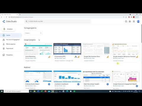 Google Data Studio (Tutorial): 3.8 | Existing templates