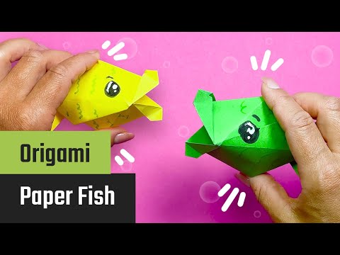 Esikatselukuva: 3D origami-kala: helppo taitto-ohje valokuvien ja videon kanssa