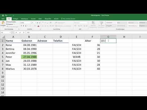 Excel training for more efficiency in the office: Calendar, organization chart & Co - 3.3 Remembering an anniversary