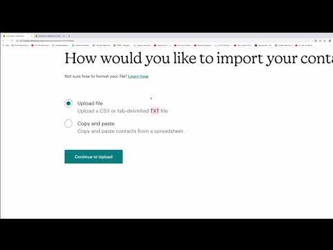 Mailchimp: 1.4 | Forbered manuel import af e-mail-adresser