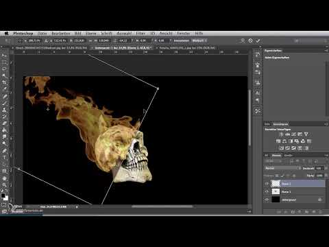 Digital image editing for airbrush artists: The digital painting template - Flame skulls