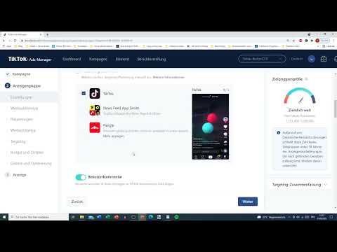 TikTok Ads-Manager: 3.2 | Platzierung wählen
