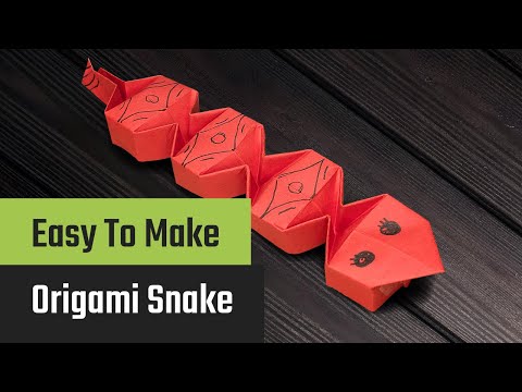 Forhåndsvisningsbillede: Foldende hoppende origamisnog: Instruktion med video og billeder - Variation 2