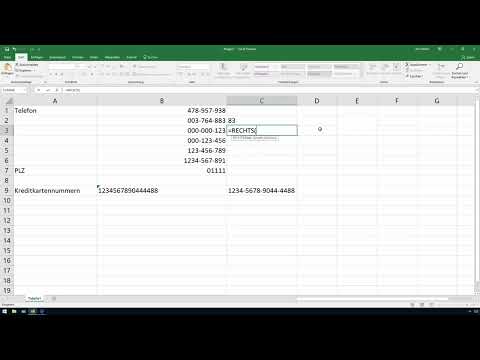 Excel course for controlling and sales: Assortment list, units, currency & Co - 4.5 Outputting the last figures of a large number