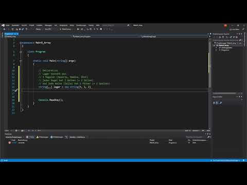 Programmation C#: 11.5 | Tableaux tridimensionnels