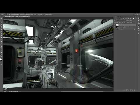 Cinema 4D'de pratik - bir uzay istasyonunu modelleme ve aydınlatma: 25 Photoshop